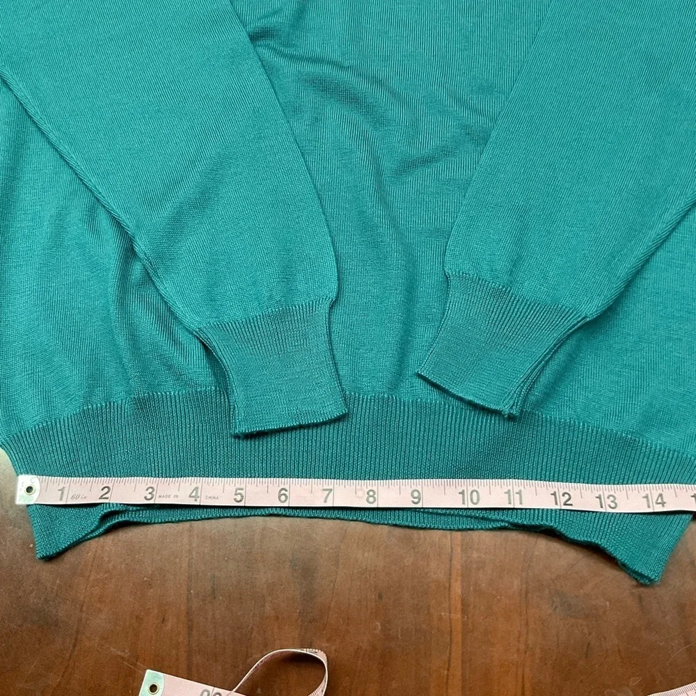 Vintage Monte Carlo Sweater 100% Magna Wool Dark Teal Lightweight Men’s Size 40